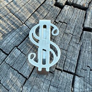 1966 Sterling Silver Dollar Sign Money Clip